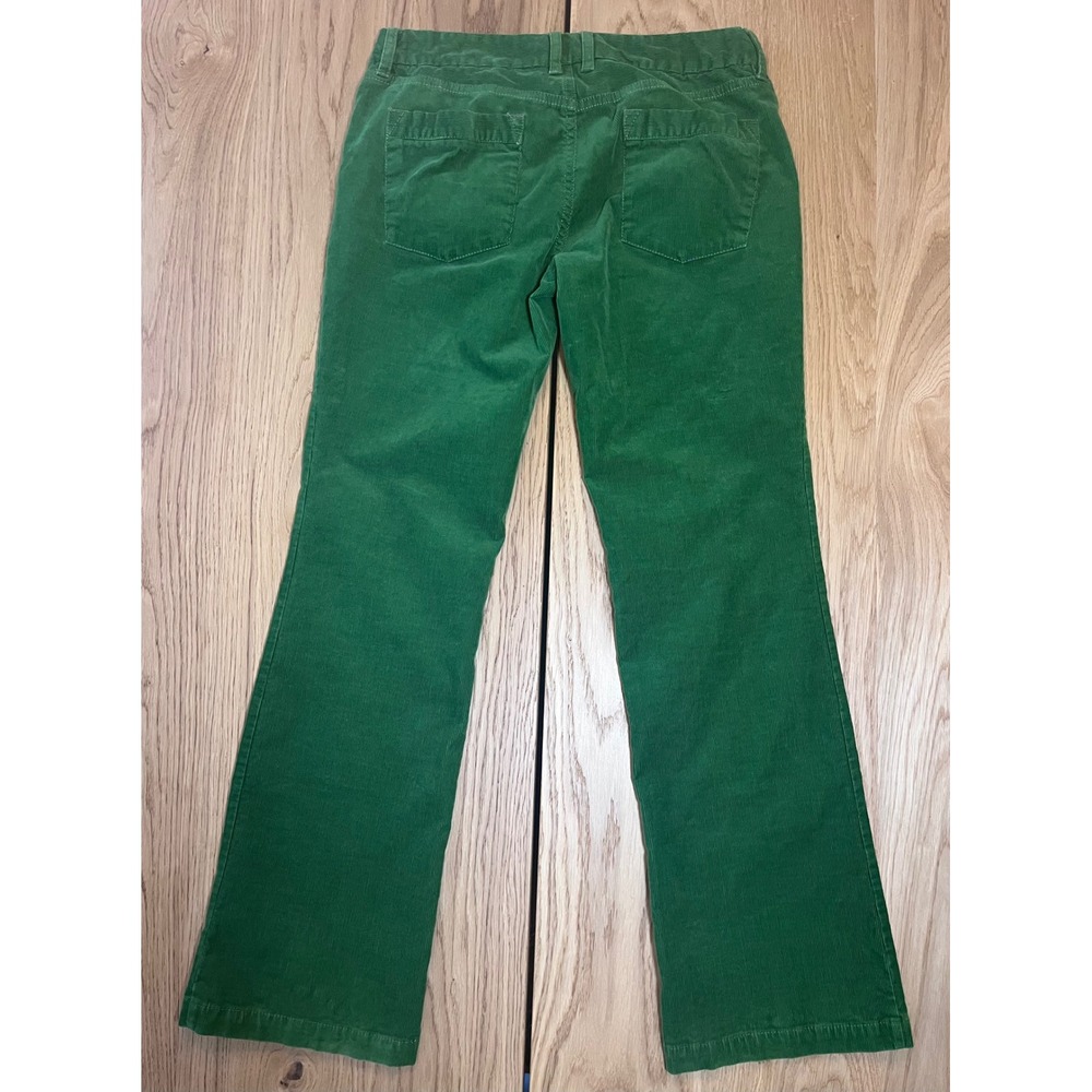 J.Crew Corduroy Pants Womens 10R Green City Fit Preppy Flare Leg Trousers - Picture 2 of 8